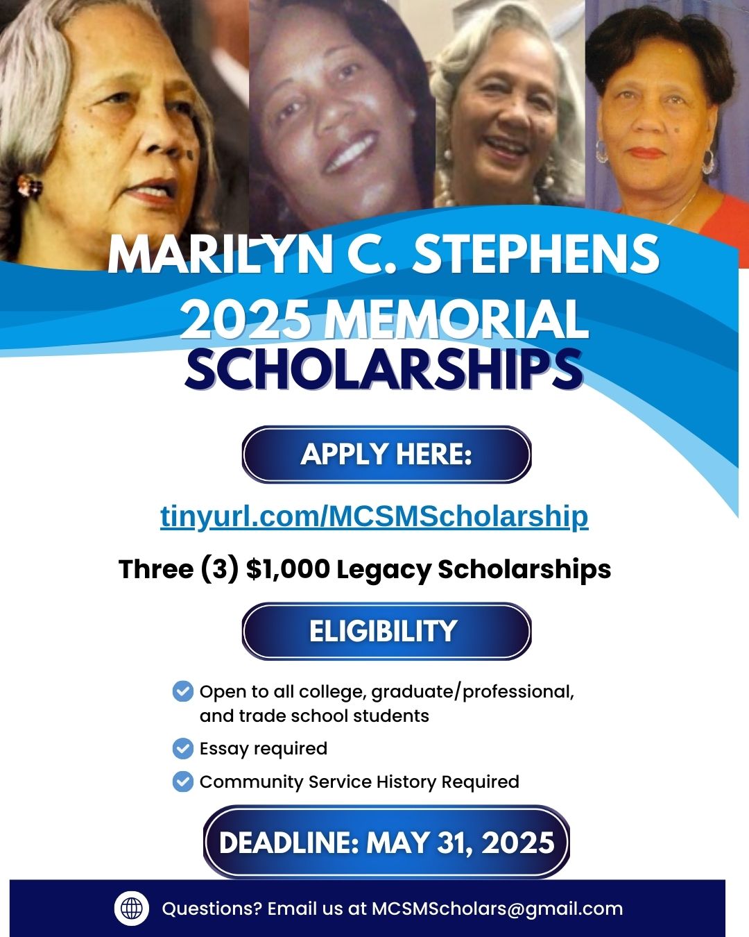 2025 Marilyn C Stephens Memorial Scholarship